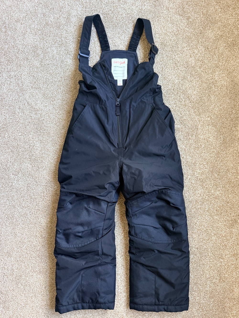 Cat & Jack Black Kids Snow Bib Overalls